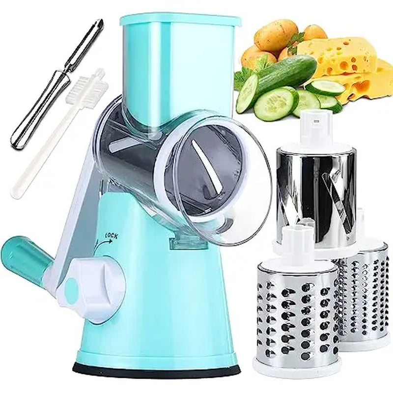 Manual Rotary Grater for Cheese and Vegetable Potato Slicer Mandoline Chopper Stainless Steel Cutter Kitchen Accessorie Tools